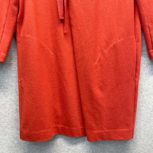 Decoster‎ Shift Dress Womens Small Red Tie Neck 3/4 Sleeve Artsy A-Line - Picture 3 of 14